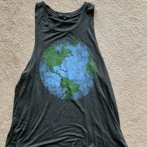 Planet Earth logo tank